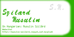 szilard musulin business card